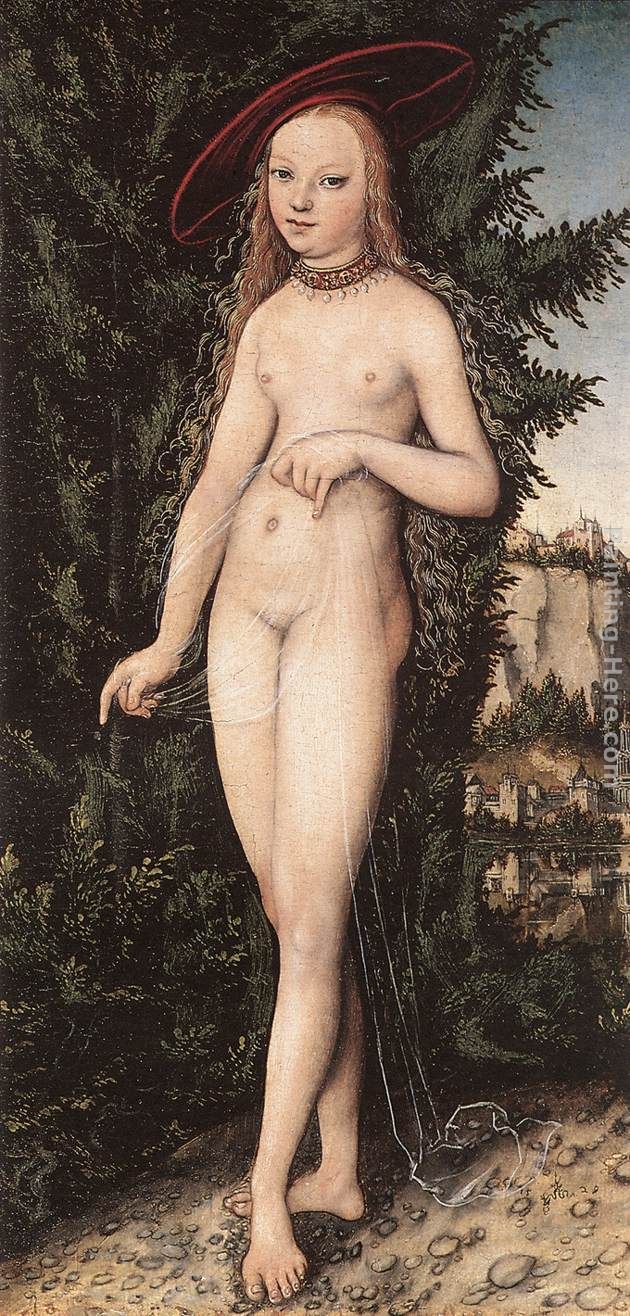 Venus Standing in a Landscape painting - Lucas Cranach the Elder Venus Standing in a Landscape art painting